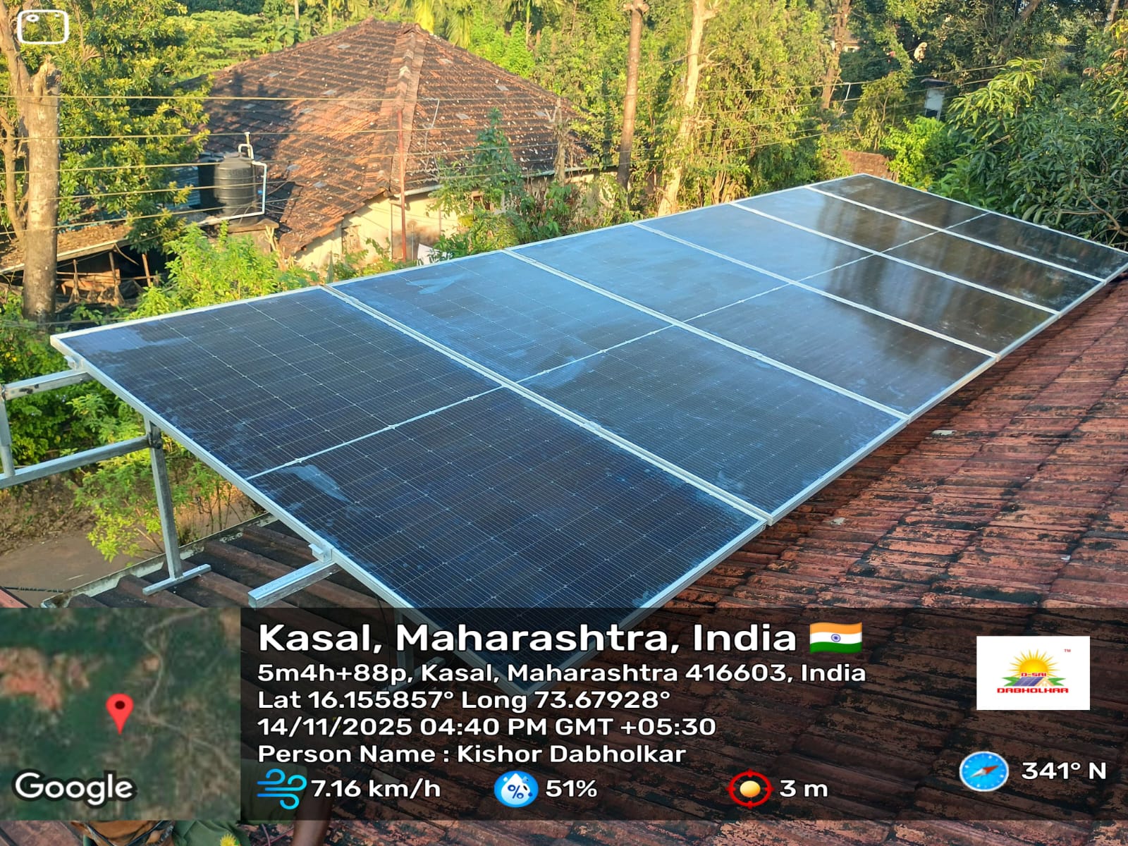 Solar installation project - Baburao Vanjare